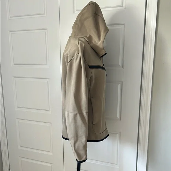 Nike Microfiber Tan Full Zip Hoodie with Extra Pocket on Arm - Picture 6 of 9